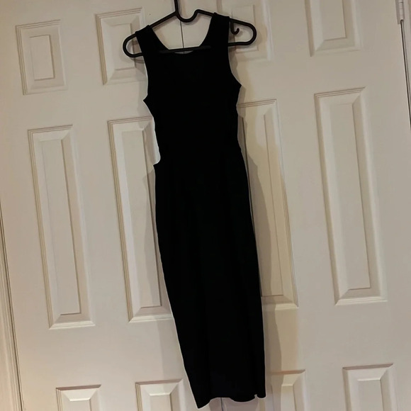 Top shop cut out Ribbed knit body corn midi Dress Sz 2 - Picture 5 of 12